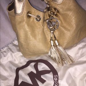Michael Kors Camden Drawstring Straw Tote